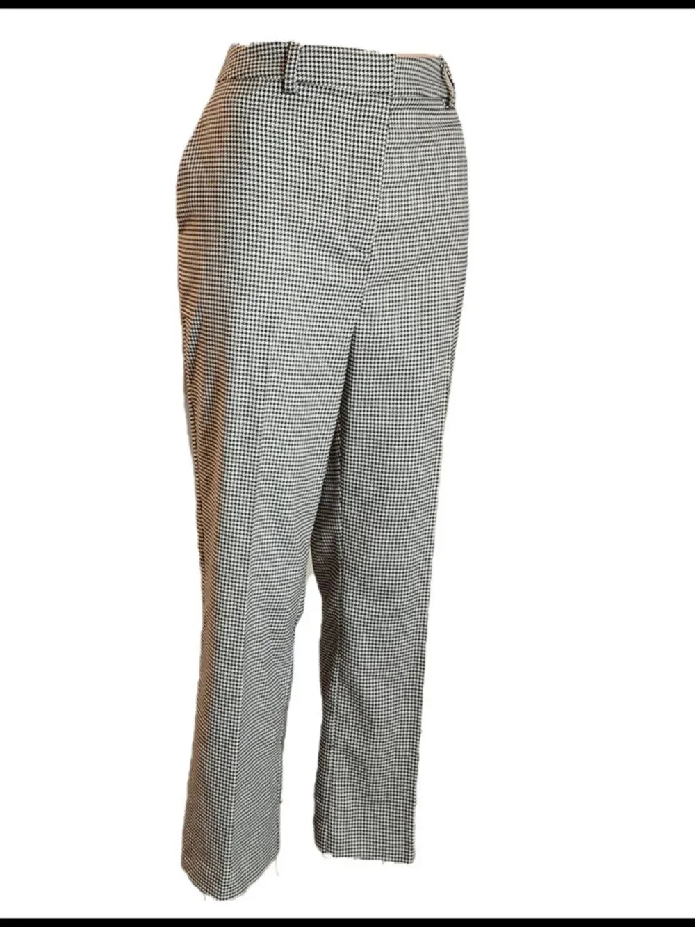 Halogen Houndstooth Pants Size 10 NWT Black White Workwear Trouser Flaw